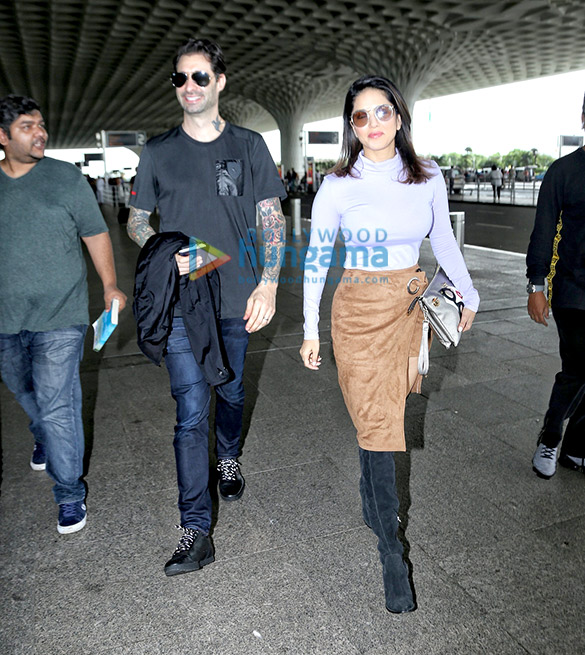photos sunny leone evelyn sharma and sunil grover snapped at the airport 5