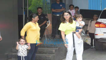 Photos: Sunny Leone snapped with her kids at play school in Juhu