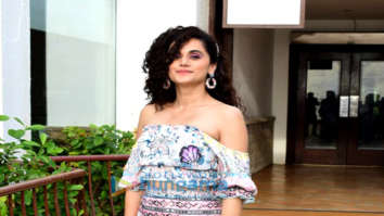 Photos: Taapsee Pannu and Bhumi Pednekar snapped promoting their film Saand Ki Aankh