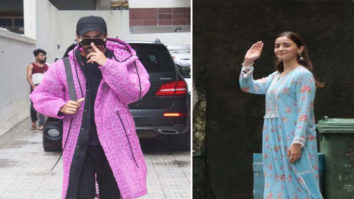 Ranveer Singh and Alia Bhatt spotted at Old Dharma Office