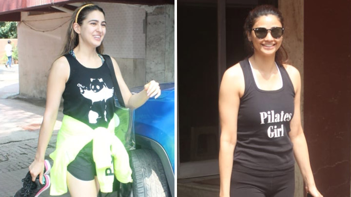 Sara Ali Khan and Daisy Shah Spotted at Pilates Gym Khar