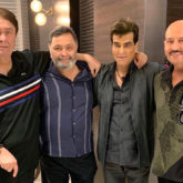 Rishi Kapoor receives a 'warm welcome' from friends Rakesh Roshan and Jeetendra upon his return