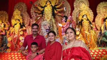 Ajay Devgn Takes Blessing of Maa Durga at North Bombay Sarbojanin Durga Puja