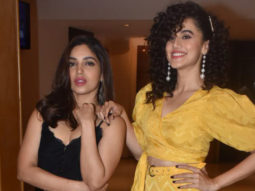 Bhumi Pednekar and Taapsee Pannu snapped promoting their film Saand Ki Aankh at Sun N Sand Hotel in Juhu