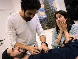 Dostana 2: Kartik Aaryan, Janhvi Kapoor and Lakshya goof around during the prep time Dostana 2: Kartik Aaryan, Janhvi Kapoor and Lakshya goof around during the prep time