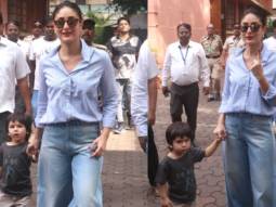 Kareena Kapoor Khan with Taimur Ali Khan spotted casting her Vote in Mumbai