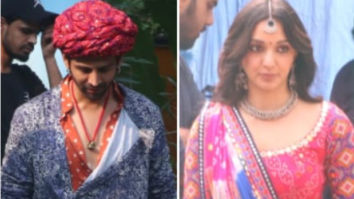LEAKED PHOTOS: Kartik Aaryan and Kiara Advani sport Rajasthani outfits on sets of Bhool Bhulaiyaa 2