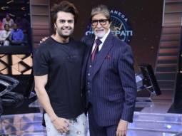 Maniesh Paul meets Amitabh Bachchan on the sets of Kaun Banega Crorepati ahead of Diwali