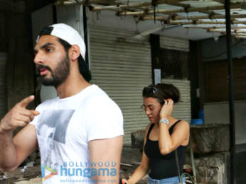 Photos: Ahan Shetty, Tania Shroff and Mana Shetty snapped at Suzzett in Bandra