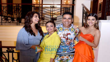 Photos: Akshay Kumar, Pooja Hegde, Kriti Kharbanda, Kriti Sanon and Bobby Deol snapped promoting their film Housefull 4 in Delhi