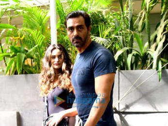 Photos: Arjun Rampal snapped with Gabriella Demetriades at Pali Hill, Bandra