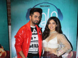 Photos: Ayushmann Khurrana, Yami Gautam and Bhumi Pednekar snapped promoting their film Bala at Jio Studios in BKC