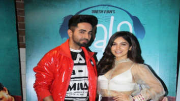 Photos: Ayushmann Khurrana, Yami Gautam and Bhumi Pednekar snapped promoting their film Bala at Jio Studios in BKC