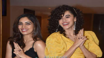 Photos: Bhumi Pednekar and Taapsee Pannu snapped promoting their film Saand Ki Aankh at Sun N Sand Hotel in Juhu