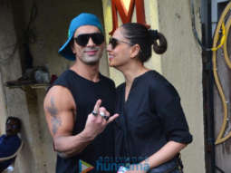 Photos: Bipasha Basu and Karan Singh Grover spotted at a salon in Juhu