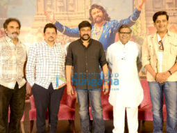Photos: Chiranjeevi and Ravi Kishan grace the success meet of ‘Syeraa Narasimha Reddy’