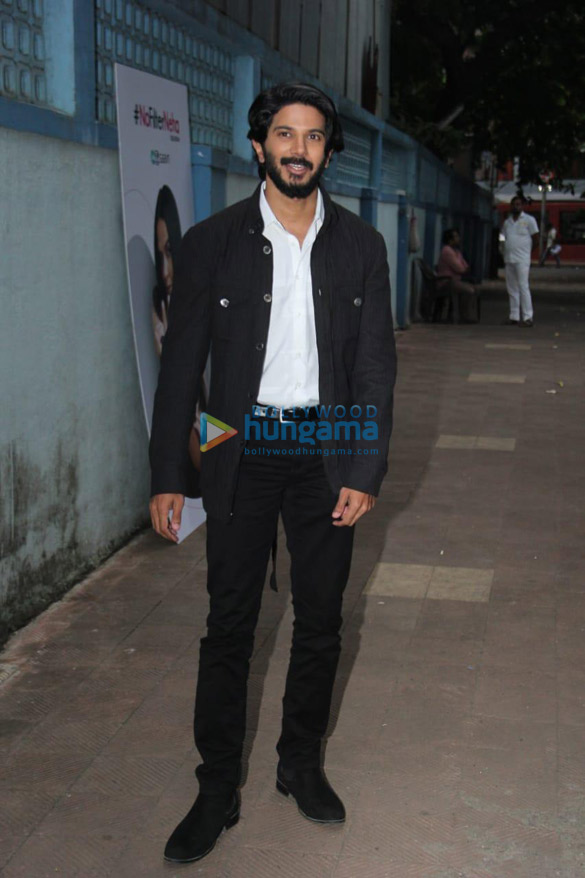Photos: Dulquer Salmaan and Neha Dhupia snapped on sets of the show No Filter Neha