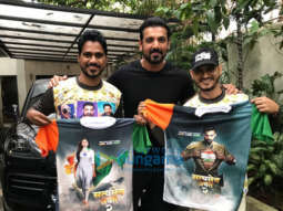 Photos: John Abraham snapped posing with fans at his office