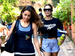 Photos: Malaika Arora and Amrita Arora spotted after yoga class in Bandra