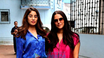Janhvi Kapoor snapped with Neha Dhupia before shooting for the show No Filter Neha Season 4