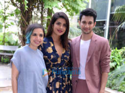 Photos: Priyanka Chopra Jonas, Rohit Saraf and Shonali Bose snapped promoting their film The Sky Is Pink in Delhi