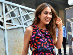 Photos: Sara Ali Khan and Varun Dhawan snapped at David Dhawan’s office in Juhu