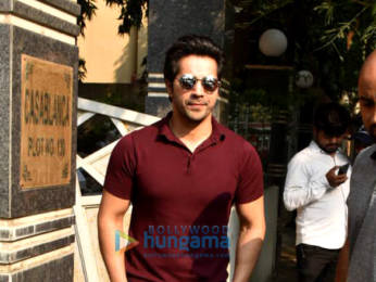 Photos: Sara Ali Khan and Varun Dhawan snapped at David Dhawan's office in Juhu