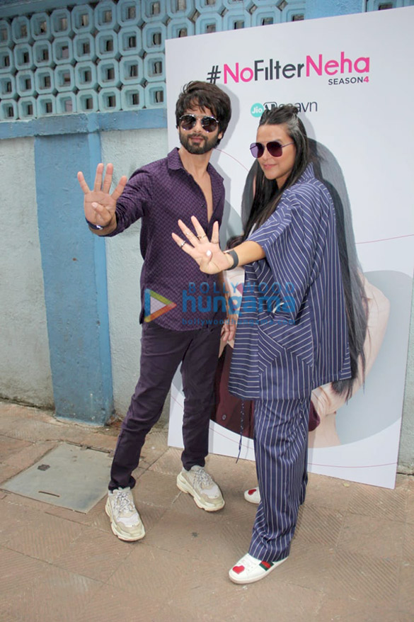 Photos: Shahid Kapoor and Neha Dhupia snapped on sets of the show #NoFilterNeha Season 4