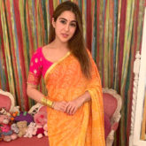 Saree-clad Sara Ali Khan celebrates Diwali with Varun Dhawan, Karan Johar, and Manish Malhotra