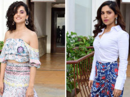 Taapsee Pannu and Bhumi Pednekar snapped promoting their film Saand Ki Aankh