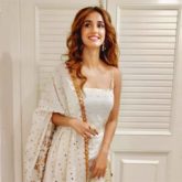 Disha Patani looks ethereal in a white ethnic outfit as she heads for Mahurat Puja for Radhe