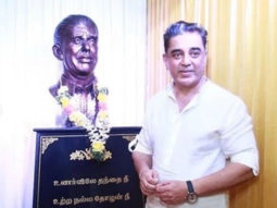 Kamal Haasan unveils his father’s bust on his 65th birthday; Rajinikanth attends ceremony