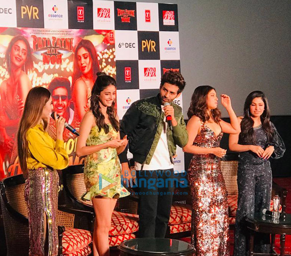 photos kartik aaryan ananya panday bhumi pednekar and others grace the song launch of pati patni aur woh 3