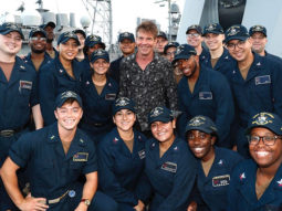 Roland Emmerich, Patrick Wilson and the entire cast of Midway visits the USS Halsey in Hawaii!