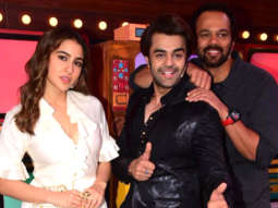 Sara Ali Khan and Rohit Shetty spotted on the set of Movie Masti with Maniesh Paul