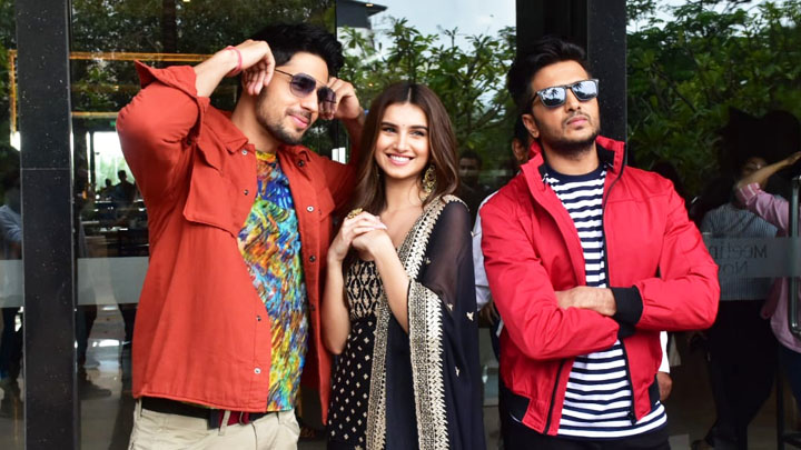 Tara Sutaria, Sidharth Malhotra & Ritiesh Deshmukh spotted promoting their film Marjaavaan