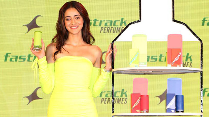 Ananya Panday snapped at the launch of Fastrack Perfumes
