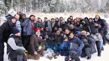 on the sets of the movie Chehre