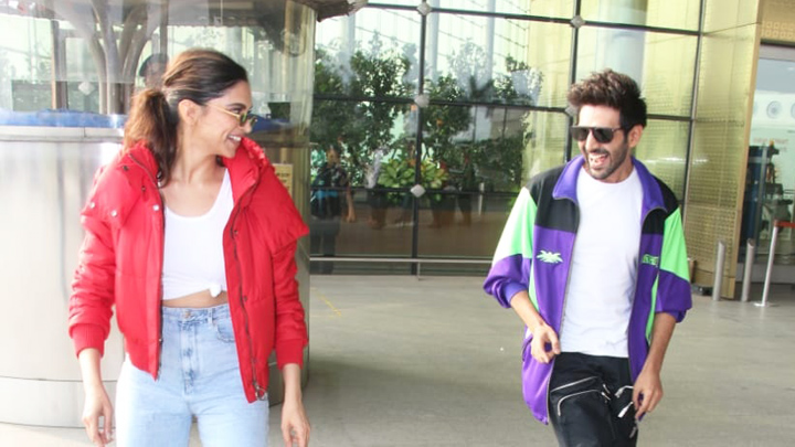 Deepika Padukone & Kartik Aaryan have a DANCE OFF on ‘Dheeme  Dheeme’ at the Airport