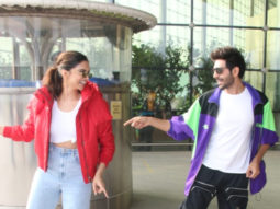 PICTURES: Kartik Aaryan and Deepika Padukone have a DANCE OFF on ‘Dheeme Dheeme’ at the airport!