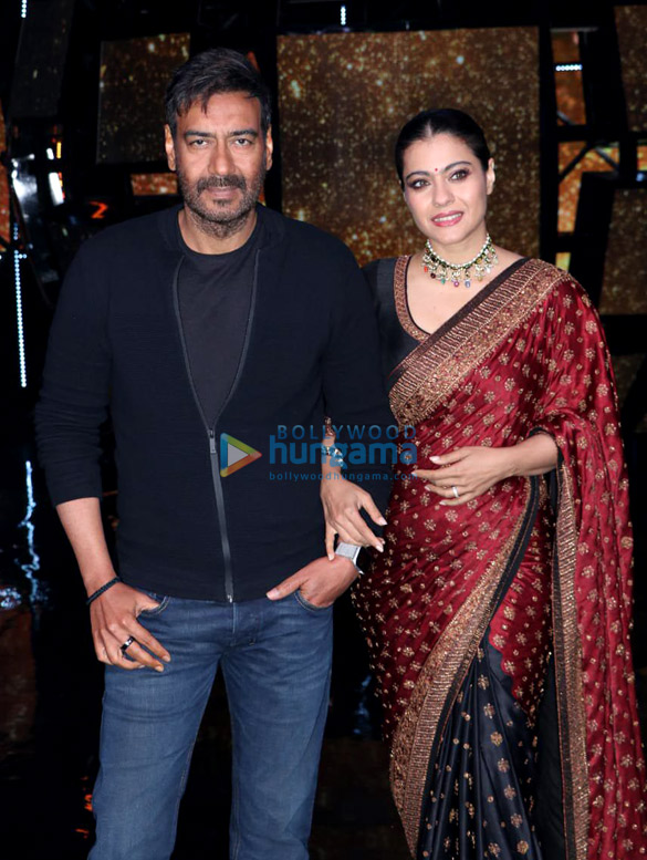 photos ajay devgn and kajol snapped on sets of indian idol promoting their film tanhaji the unsung warrior 5