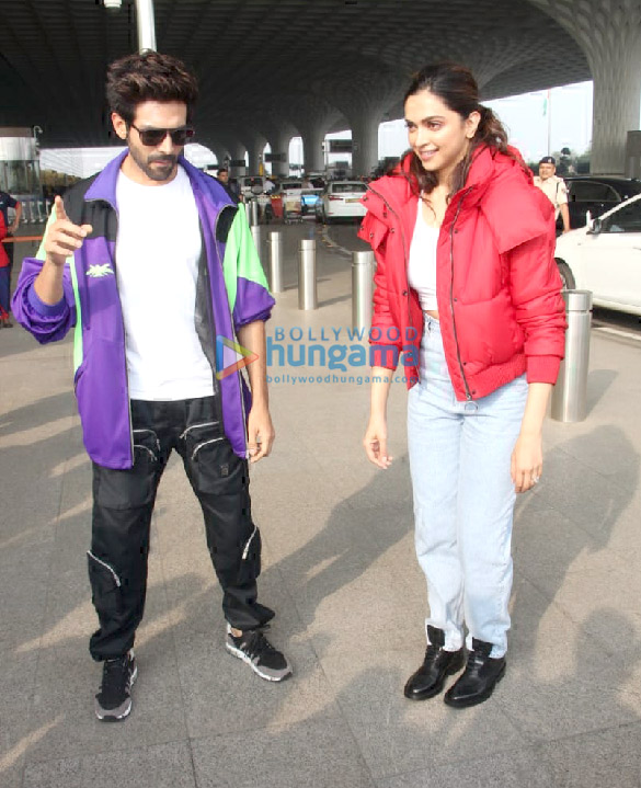 photos deepika padukone kartik aaryan kajol taapsee pannu and others snapped at the airport 12