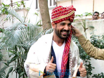 Photos: John Abraham celebrates his birthday with fans at his office in Bandra