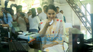 Photos: Kangana Ranaut spotted at CSMT Railway Station Ticket counter