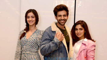 Photos: Kartik Aaryan, Ananya Panday and Bhumi Pednekar snapped promoting their film Pati Patni Aur Woh in Delhi