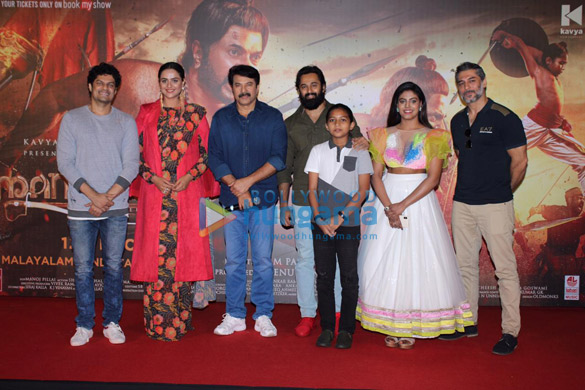 photos megastar mammootty and the cast launch the hindi trailer of mamangam 2