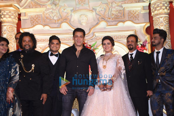 photos salman khan and others snapped at the wedding of his makeup artist raju naags son 2