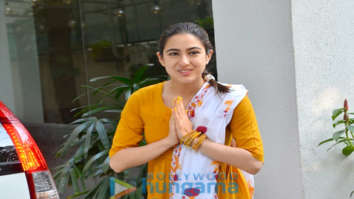Photos: Sara Ali Khan snapped at a dubbing studio in Juhu