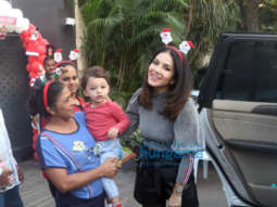 Photos: Sunny Leone snapped with her kids at Bandra for Christmas 2019 party