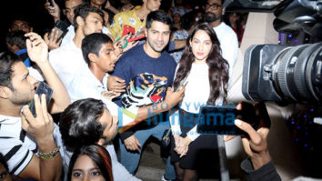 Photos: Varun Dhawan and Nora Fatehi snapped at Mount Mary Church in Bandra